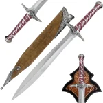 Handmade Sting Sword Lord Of Rings Replica Elven Medieval Dagger with Scabbard