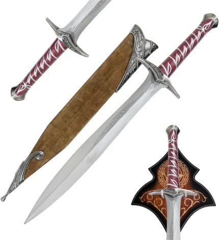 Handmade Sting Sword Lord Of Rings Replica Elven Medieval Dagger with Scabbard