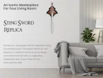 Handmade Sting Sword Lord Of Rings Replica Elven Medieval Dagger with Scabbard