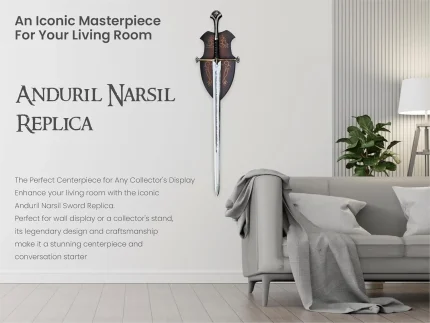 Narsil Fantasy Sword Replica Inspired by Aragorn – Medieval Display & Cosplay Piece