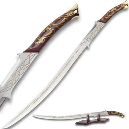 Arwen’s Hadhafang Fantasy Elven Sword Replica with Display Stand By Nordic Warrior Blade