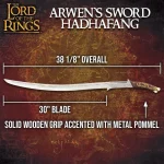 Arwen’s Hadhafang Fantasy Elven Sword Replica with Display Stand By Nordic Warrior Blade